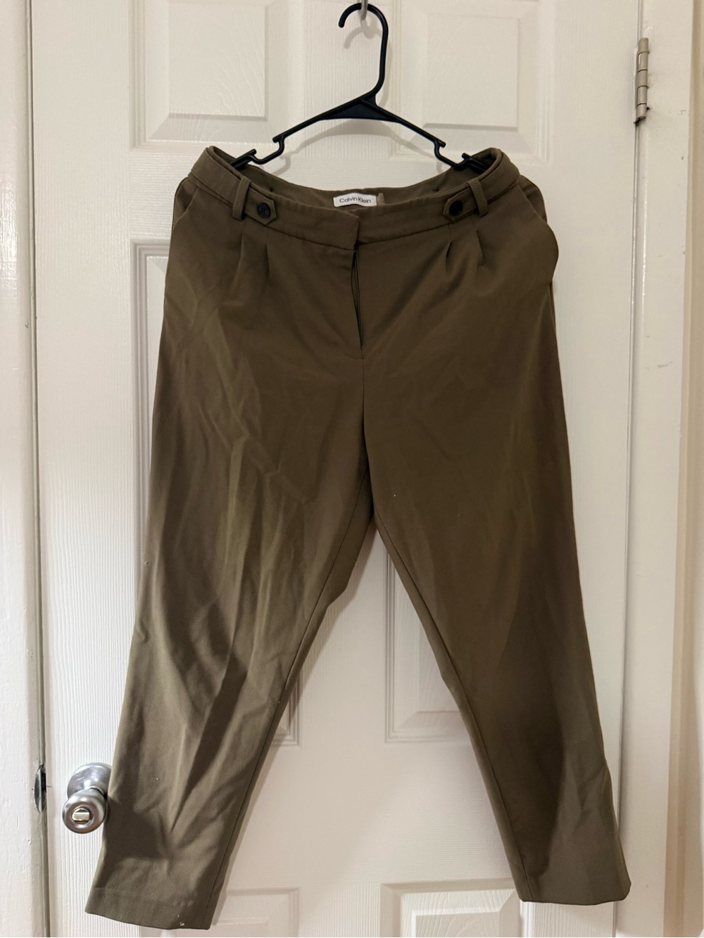 Calvin Klein Olive Tapered Dress Pants